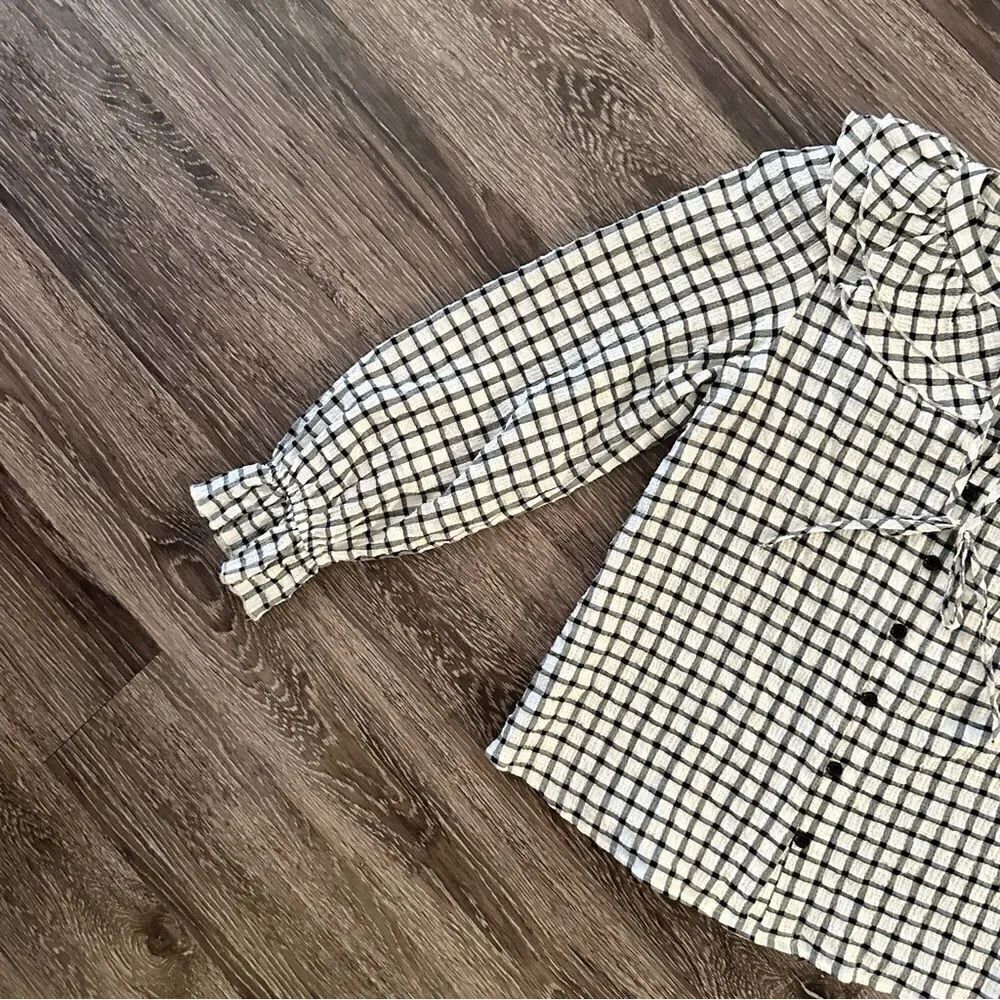 Maeve Plaid Ruffled Button Down - Picture 2 of 8